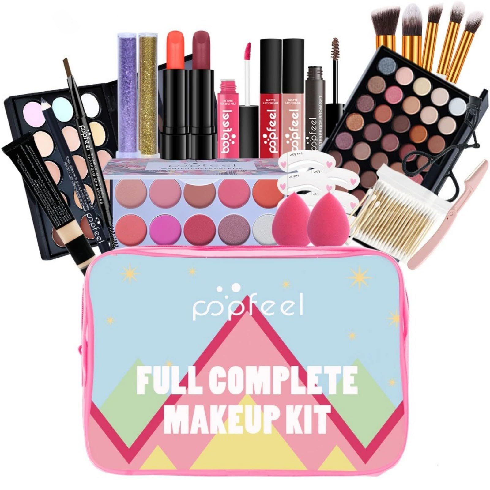 Amazon | POPFEEL【初心者向け】25点フルメイクアップセット 化粧品